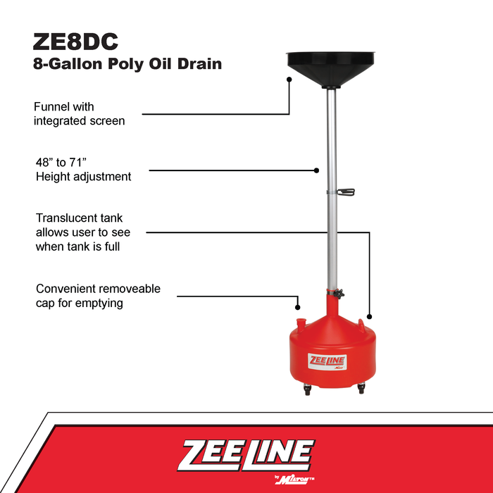ZE8DC – 8-Gallon Poly Oil Drain
